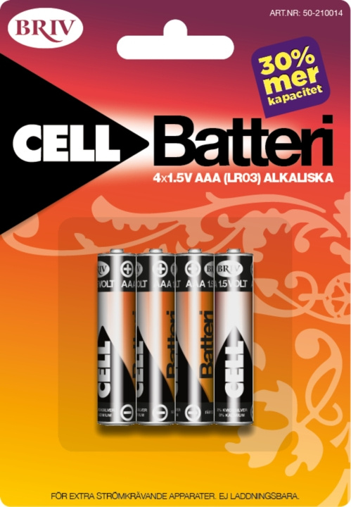 Batteri AAA LR03 - 4-pack, 1/12/96 in de groep HOME ELECTRONICS / Batterijen & Opladers / Batterijen / AAA bij TP E-commerce Nordic AB (C24200)