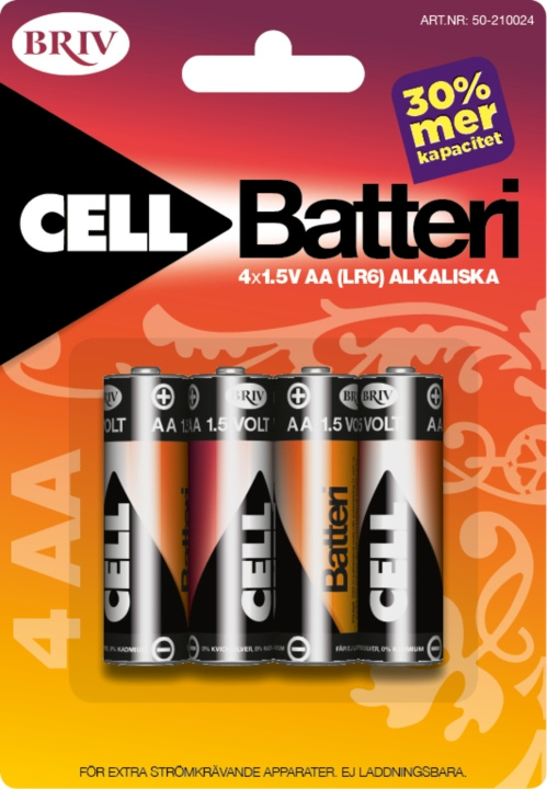 Batteri AA LR6 - 4-pack, 1/12/96 in de groep HOME ELECTRONICS / Batterijen & Opladers / Batterijen / Batterijen voor hoortoestellen bij TP E-commerce Nordic AB (C24201)