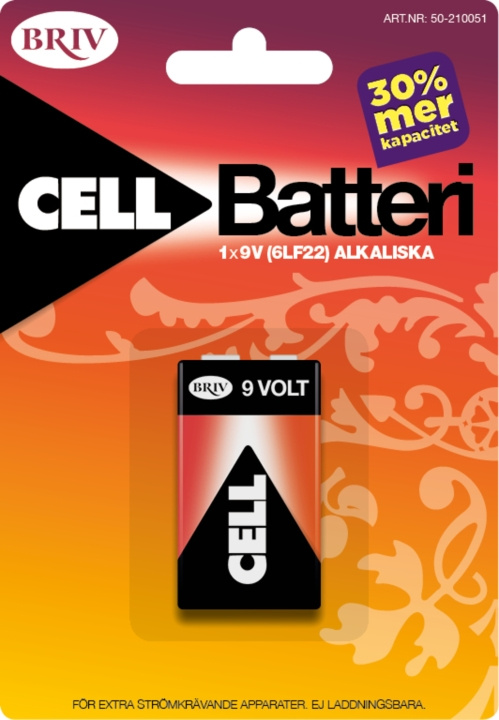 Batteri 9V 6LR61 - 1-pack, 1/12/96 in de groep HOME ELECTRONICS / Batterijen & Opladers / Batterijen / Knoopcel bij TP E-commerce Nordic AB (C24204)