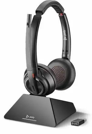 Poly, Savi 8220 UC, Stereo, MS, W. Stand in de groep COMPUTERS & RANDAPPARATUUR / Computeraccessoires / Koptelefoon bij TP E-commerce Nordic AB (C25125)