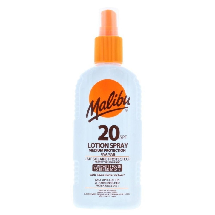 Malibu Lotion Spray SPF 20 200ml in de groep BEAUTY & HEALTH / Huidsverzorging / Zonnebank / Zonnebescherming bij TP E-commerce Nordic AB (C25250)