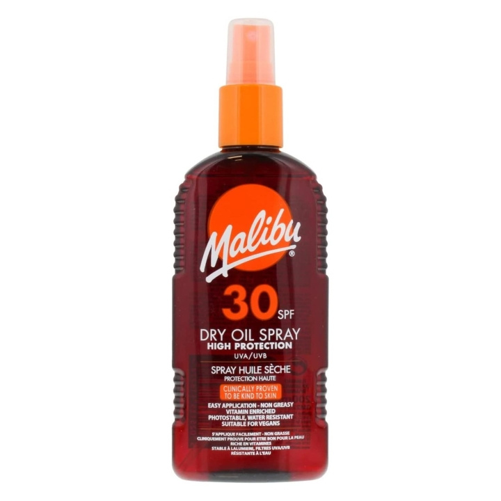 Malibu Droge olie SPF30 200ml in de groep BEAUTY & HEALTH / Huidsverzorging / Zonnebank / Zonnebescherming bij TP E-commerce Nordic AB (C25251)