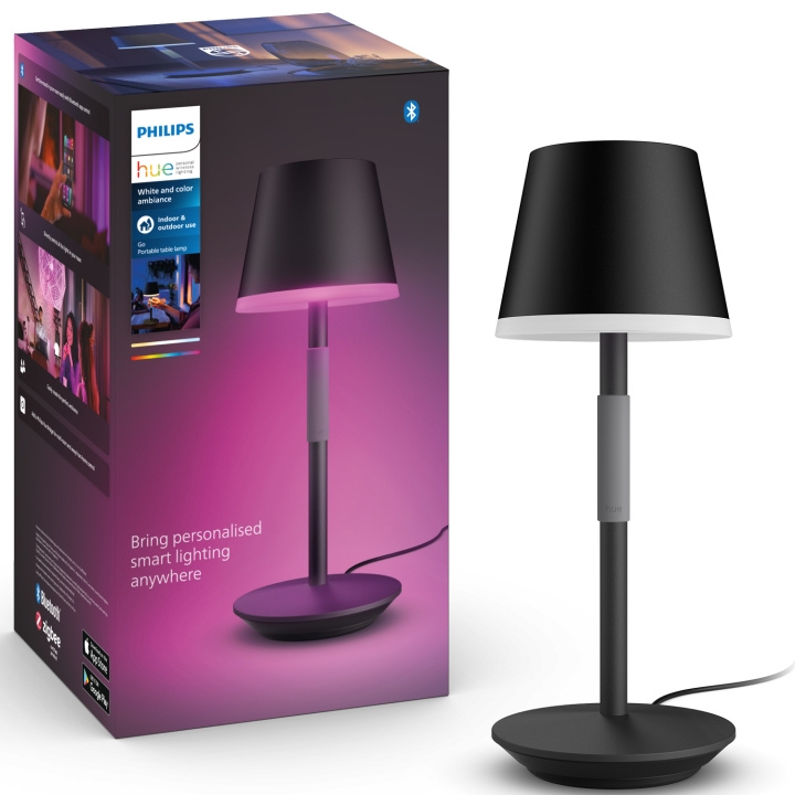 Philips Hue Go Portabel bordslampa Svart/Mörkgrå in de groep HOME ELECTRONICS / Verlichting / Tafellampen bij TP E-commerce Nordic AB (C25376)