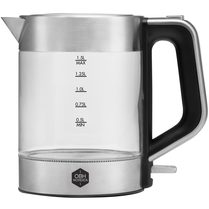 OBH Nordica Vattenkokare Venice glass kettle 1,5 l. cordless 6418 in de groep HUISHOUDEN & TUIN / Huishoudelijke apparaten / Water & Sap / Waterkokers bij TP E-commerce Nordic AB (C25538)