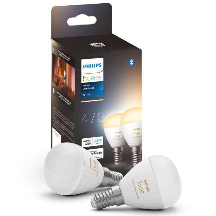 Philips Hue White Ambiance E14 Klot 2-pack in de groep HOME ELECTRONICS / Verlichting / LED-lampen bij TP E-commerce Nordic AB (C25633)