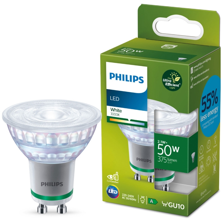 Philips LED GU10 Spot 50W 375lm Energiklass A in de groep HOME ELECTRONICS / Verlichting / LED-lampen bij TP E-commerce Nordic AB (C25635)