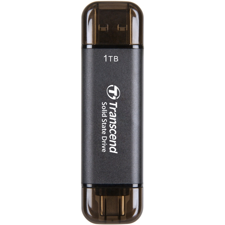 Transcend Portabel SSD ESD310C USB-C 1TB (R1050/W950) Svart in de groep COMPUTERS & RANDAPPARATUUR / Computeronderdelen / Harde schijven / Koeling bij TP E-commerce Nordic AB (C25658)