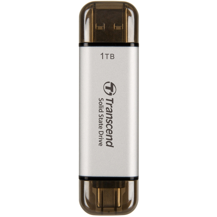 Transcend Portabel SSD ESD310S USB-C 1TB (R1050/W950) Silver in de groep COMPUTERS & RANDAPPARATUUR / Computeronderdelen / Harde schijven / Koeling bij TP E-commerce Nordic AB (C25661)