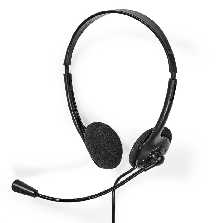 Nedis PC-Headset | On-Ear | Stereo | USB Type-A / USB Type-C™ | Inklapbare Microfoon | Zwart in de groep COMPUTERS & RANDAPPARATUUR / Computeraccessoires / Koptelefoon bij TP E-commerce Nordic AB (C25673)