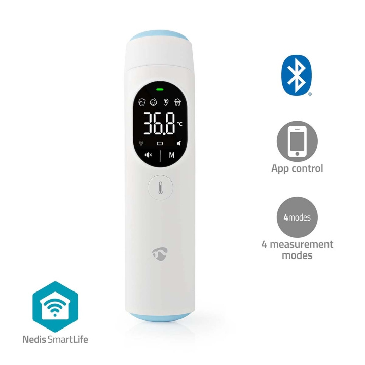 Nedis SmartLife Infrarood Thermometer | LED-Scherm | Oor / Voorhoofd | Wit in de groep BEAUTY & HEALTH / Gezondheidszorg / Koortsthermometers bij TP E-commerce Nordic AB (C25694)