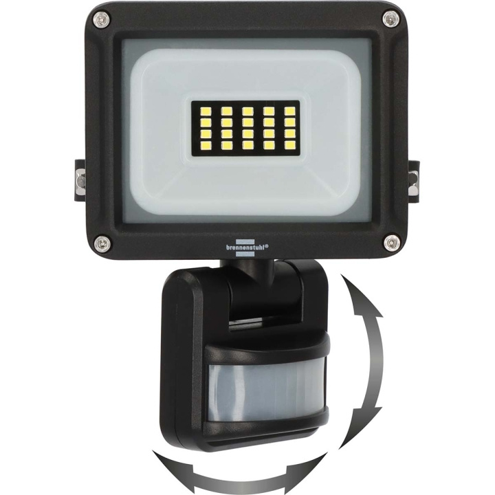 brennenstuhl LED Spotlight JARO 1060 P (LED Floodlight voor wandmontage voor buiten IP65, 10W, 1150lm, 6500K, met bewegingsmelder) in de groep HUISHOUDEN & TUIN / Elektriciteit & Verlichting / Buitenverlichting / LED-breedstraler bij TP E-commerce Nordic AB (C25705)