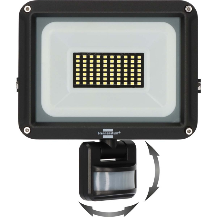 brennenstuhl LED Spotlight JARO 4060 P (LED Floodlight voor wandmontage voor buiten IP65, 30W, 3450lm, 6500K, met bewegingsmelder) in de groep HUISHOUDEN & TUIN / Elektriciteit & Verlichting / Buitenverlichting / LED-breedstraler bij TP E-commerce Nordic AB (C25707)