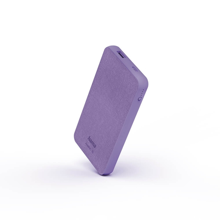 Powerbank Fabric 10000mAh Purple in de groep SMARTPHONE & TABLETS / Opladers & Kabels / Powerbanks bij TP E-commerce Nordic AB (C25740)