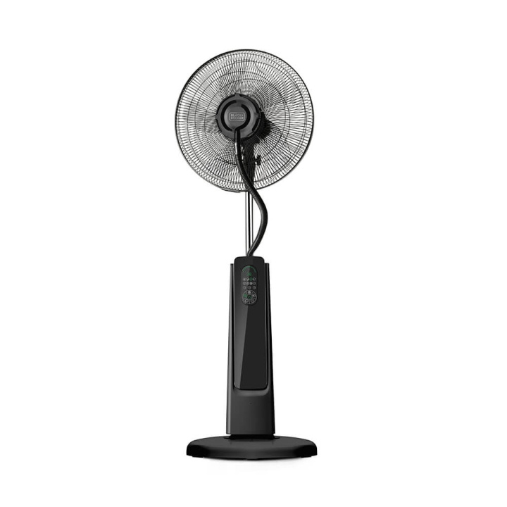 Floor Fan With Cooling Mist Black in de groep HUISHOUDEN & TUIN / Ventilatoren & Klimaatproducten / Vloerventilatoren bij TP E-commerce Nordic AB (C25769)