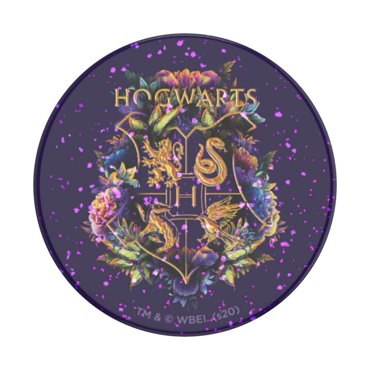PopGrip Glitter Hogwarts Floral in de groep SMARTPHONE & TABLETS / Overige accessoires / Popsockets bij TP E-commerce Nordic AB (C25845)