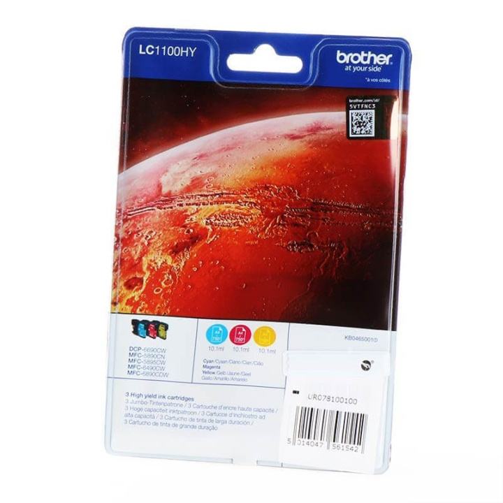 Ink LC1100HYRBWBPDR LC-1100HY Rainbow-pack in de groep COMPUTERS & RANDAPPARATUUR / Printers & Accessoires / Inkt & Toner / Toner / Brother bij TP E-commerce Nordic AB (C26013)