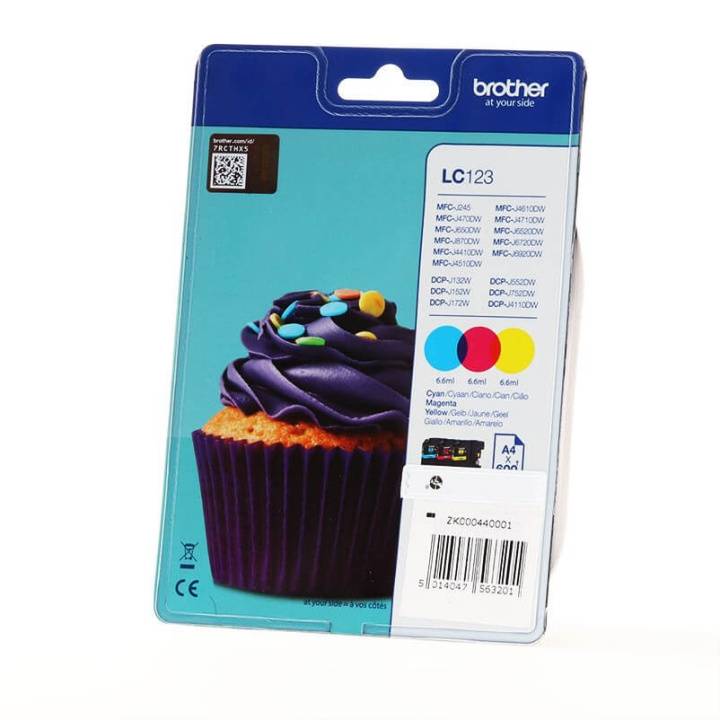 Ink LC123RBWBPDR LC-123 Rainbow-pack in de groep COMPUTERS & RANDAPPARATUUR / Printers & Accessoires / Inkt & Toner / Toner / Brother bij TP E-commerce Nordic AB (C26033)