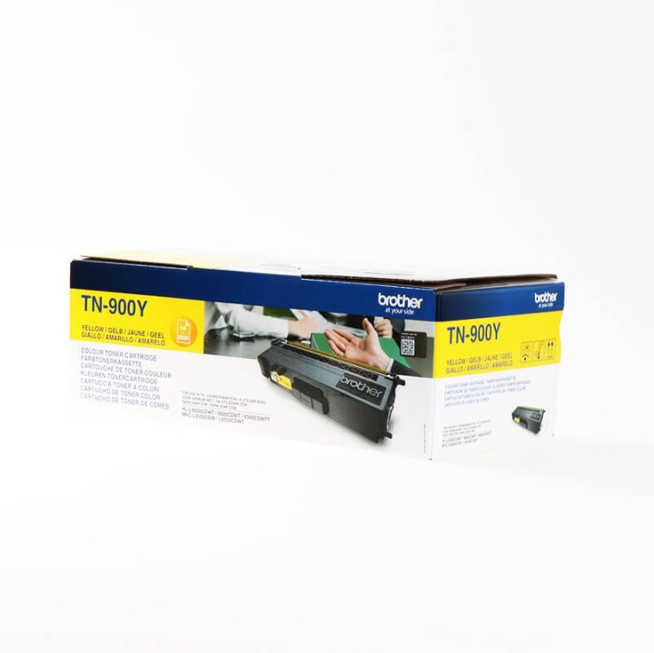 Toner TN900Y TN-900 Yellow in de groep COMPUTERS & RANDAPPARATUUR / Printers & Accessoires / Inkt & Toner / Inktpatronen / Brother bij TP E-commerce Nordic AB (C26269)