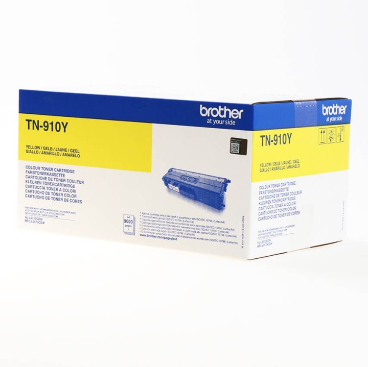 Toner TN910Y TN-910 Yellow in de groep COMPUTERS & RANDAPPARATUUR / Printers & Accessoires / Inkt & Toner / Toner / Brother bij TP E-commerce Nordic AB (C26273)