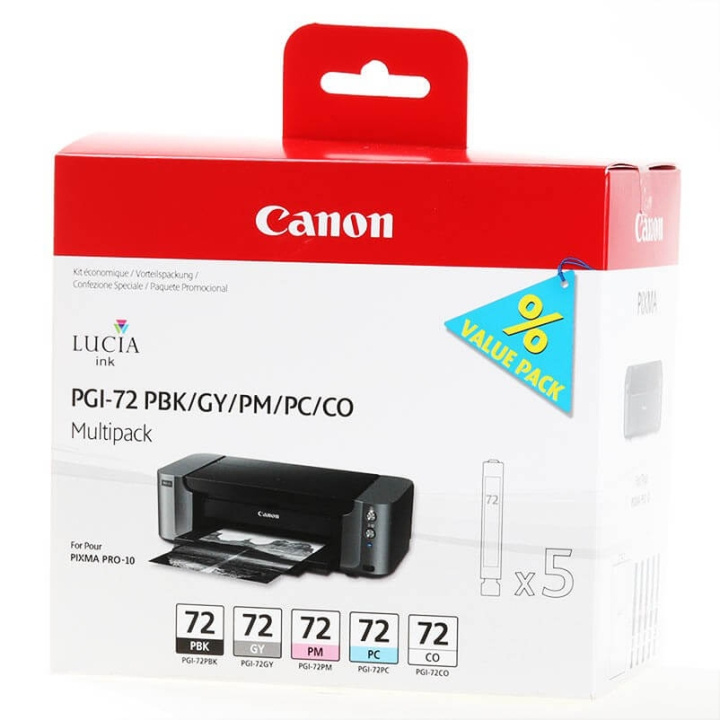 Ink 6403B007 PGI-72, pbk/gy/pm/pc/co in de groep COMPUTERS & RANDAPPARATUUR / Printers & Accessoires / Inkt & Toner / Toner / Canon bij TP E-commerce Nordic AB (C26304)