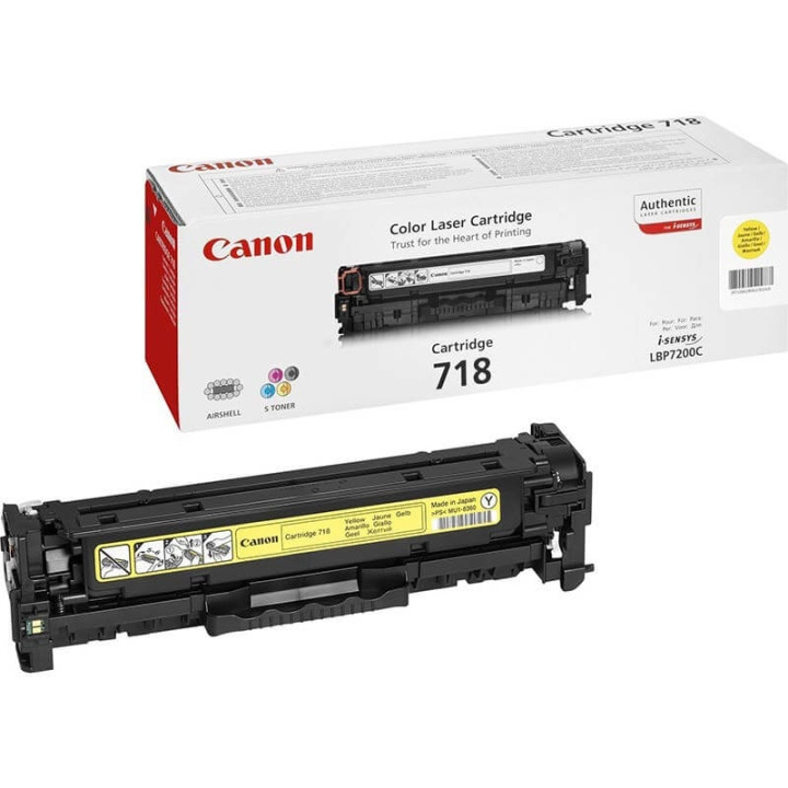 Toner 2659B002 718 Yellow in de groep COMPUTERS & RANDAPPARATUUR / Printers & Accessoires / Inkt & Toner / Toner / Canon bij TP E-commerce Nordic AB (C26506)