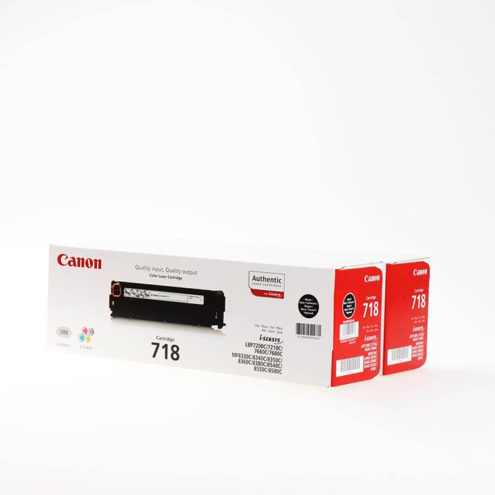 Toner 2662B005 718 Black Twin-pack in de groep COMPUTERS & RANDAPPARATUUR / Printers & Accessoires / Inkt & Toner / Toner / Canon bij TP E-commerce Nordic AB (C26510)