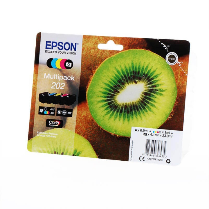 Ink C13T02E74010 202 Multipack, Kiwi in de groep COMPUTERS & RANDAPPARATUUR / Printers & Accessoires / Inkt & Toner / Inktpatronen / Epson bij TP E-commerce Nordic AB (C26676)