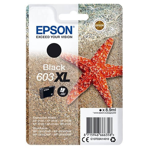 Ink C13T03A14010 603XL Black, Starfish in de groep COMPUTERS & RANDAPPARATUUR / Printers & Accessoires / Inkt & Toner / Inktpatronen / Epson bij TP E-commerce Nordic AB (C26690)