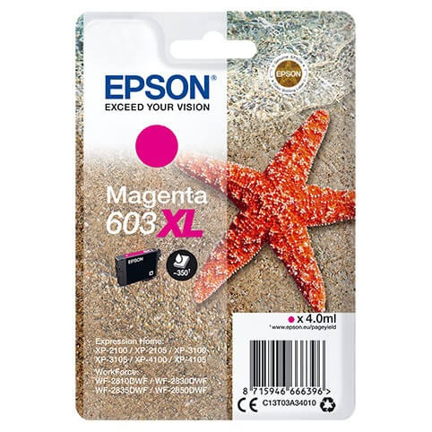 Ink C13T03A34010 603XL Magenta, Starfish in de groep COMPUTERS & RANDAPPARATUUR / Printers & Accessoires / Inkt & Toner / Inktpatronen / Epson bij TP E-commerce Nordic AB (C26692)