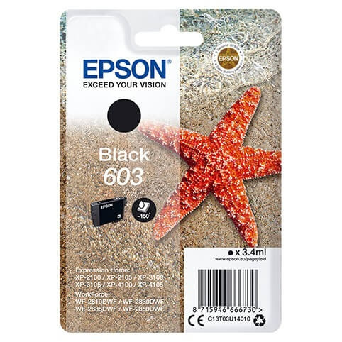 Ink C13T03U14010 603 Black, Starfish in de groep COMPUTERS & RANDAPPARATUUR / Printers & Accessoires / Inkt & Toner / Inktpatronen / Epson bij TP E-commerce Nordic AB (C26700)