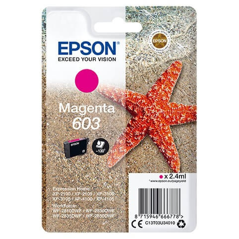 Ink C13T03U34010 603 Magenta, Starfish in de groep COMPUTERS & RANDAPPARATUUR / Printers & Accessoires / Inkt & Toner / Inktpatronen / Epson bij TP E-commerce Nordic AB (C26702)