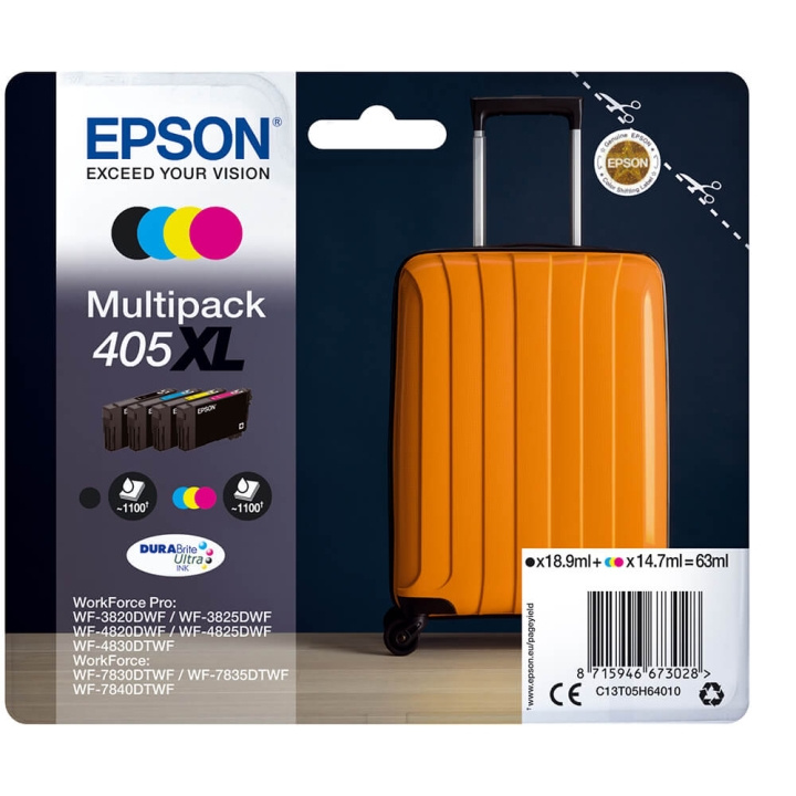 Ink C13T05H64010 405XL Multipack, Suitcase in de groep COMPUTERS & RANDAPPARATUUR / Printers & Accessoires / Inkt & Toner / Inktpatronen / Epson bij TP E-commerce Nordic AB (C26718)