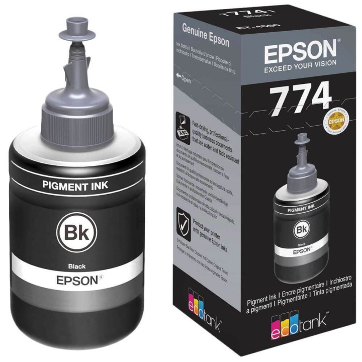 Ink C13T774140 774 Black Ecotank in de groep COMPUTERS & RANDAPPARATUUR / Printers & Accessoires / Inkt & Toner / Inktpatronen / Epson bij TP E-commerce Nordic AB (C26720)