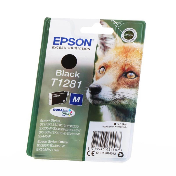 Ink C13T12814012 T1281 Black, Fox in de groep COMPUTERS & RANDAPPARATUUR / Printers & Accessoires / Inkt & Toner / Inktpatronen / Epson bij TP E-commerce Nordic AB (C26748)