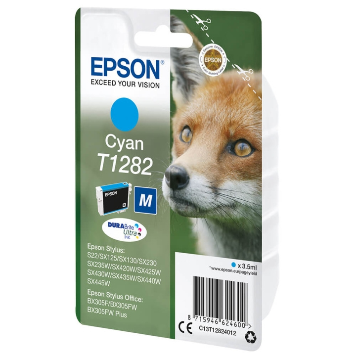 Ink C13T12824012 T1282 Cyan, Fox in de groep COMPUTERS & RANDAPPARATUUR / Printers & Accessoires / Inkt & Toner / Inktpatronen / Epson bij TP E-commerce Nordic AB (C26749)