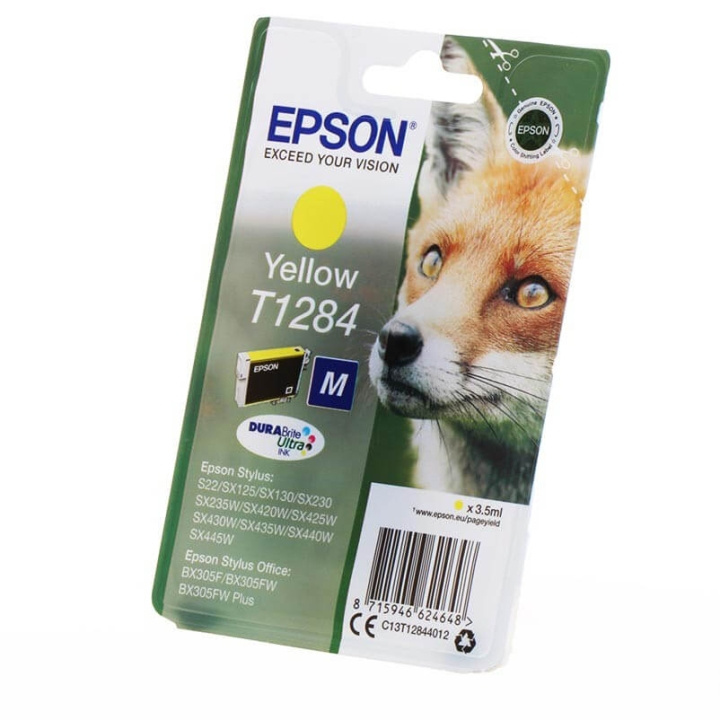 Ink C13T12844012 T1284 Yellow, Fox in de groep COMPUTERS & RANDAPPARATUUR / Printers & Accessoires / Inkt & Toner / Inktpatronen / Epson bij TP E-commerce Nordic AB (C26751)