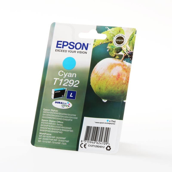 Ink C13T12924012 T1292 Cyan, Apple in de groep COMPUTERS & RANDAPPARATUUR / Printers & Accessoires / Inkt & Toner / Inktpatronen / Epson bij TP E-commerce Nordic AB (C26754)