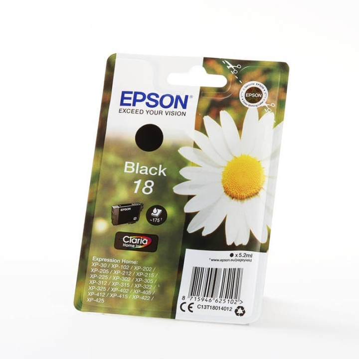 Ink C13T18014012 18 Black, Daisy in de groep COMPUTERS & RANDAPPARATUUR / Printers & Accessoires / Inkt & Toner / Inktpatronen / Epson bij TP E-commerce Nordic AB (C26774)