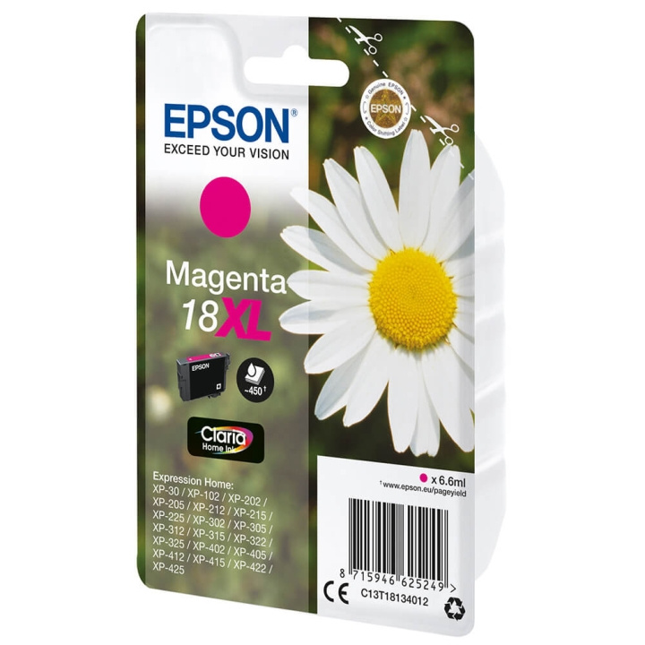 Ink C13T18134012 18XL Magenta, Daisy in de groep COMPUTERS & RANDAPPARATUUR / Printers & Accessoires / Inkt & Toner / Inktpatronen / Epson bij TP E-commerce Nordic AB (C26780)