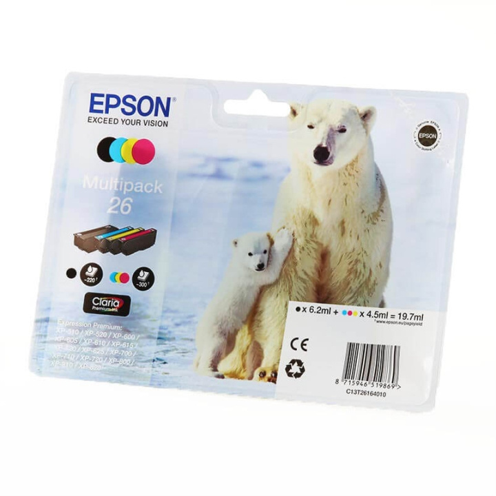 Ink C13T26164010 26 Multipack, Polar Bear in de groep COMPUTERS & RANDAPPARATUUR / Printers & Accessoires / Inkt & Toner / Inktpatronen / Epson bij TP E-commerce Nordic AB (C26791)