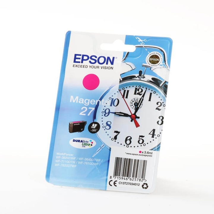 Ink C13T27034012 27 Magenta, Alarm Clock in de groep COMPUTERS & RANDAPPARATUUR / Printers & Accessoires / Inkt & Toner / Inktpatronen / Epson bij TP E-commerce Nordic AB (C26798)