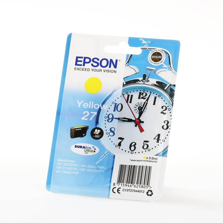 Ink C13T27044012 27 Yellow, Alarm Clock in de groep COMPUTERS & RANDAPPARATUUR / Printers & Accessoires / Inkt & Toner / Inktpatronen / Epson bij TP E-commerce Nordic AB (C26799)