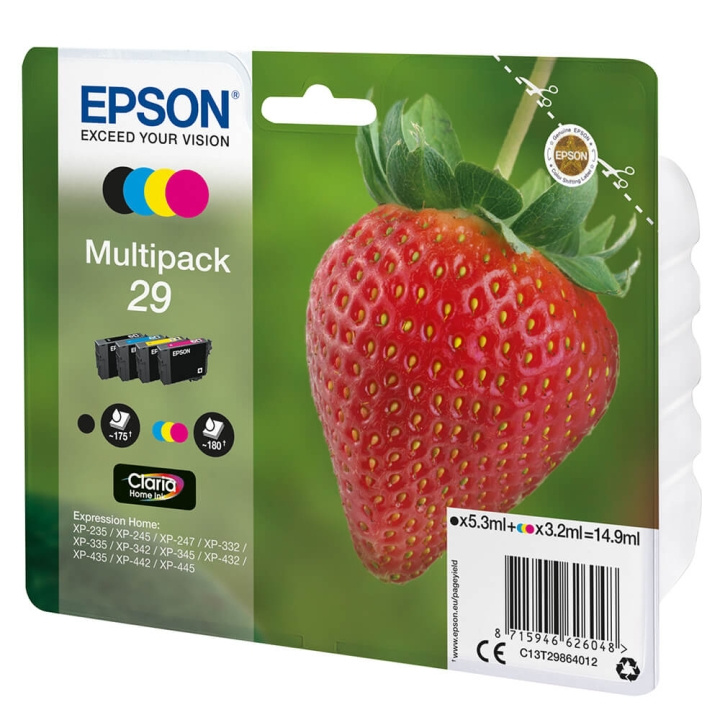 Ink C13T29864012 29 Multipack, Strawberry in de groep COMPUTERS & RANDAPPARATUUR / Printers & Accessoires / Inkt & Toner / Inktpatronen / Epson bij TP E-commerce Nordic AB (C26811)