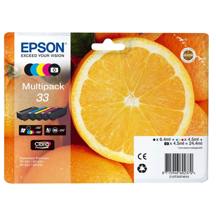 Ink C13T33374011 33 Multipack, Oranges in de groep COMPUTERS & RANDAPPARATUUR / Printers & Accessoires / Inkt & Toner / Inktpatronen / Epson bij TP E-commerce Nordic AB (C26818)