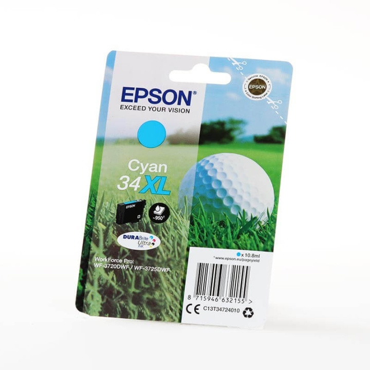 Ink C13T34724010 34XL Cyan, Golf Ball in de groep COMPUTERS & RANDAPPARATUUR / Printers & Accessoires / Inkt & Toner / Inktpatronen / Epson bij TP E-commerce Nordic AB (C26831)