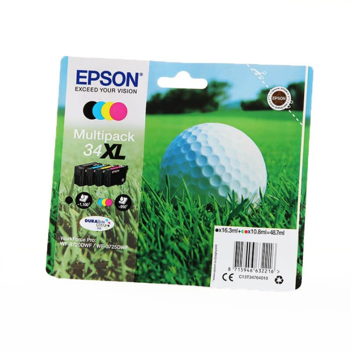 Ink C13T34764010 34XL Multipack, Golf Ball in de groep COMPUTERS & RANDAPPARATUUR / Printers & Accessoires / Inkt & Toner / Inktpatronen / Epson bij TP E-commerce Nordic AB (C26834)