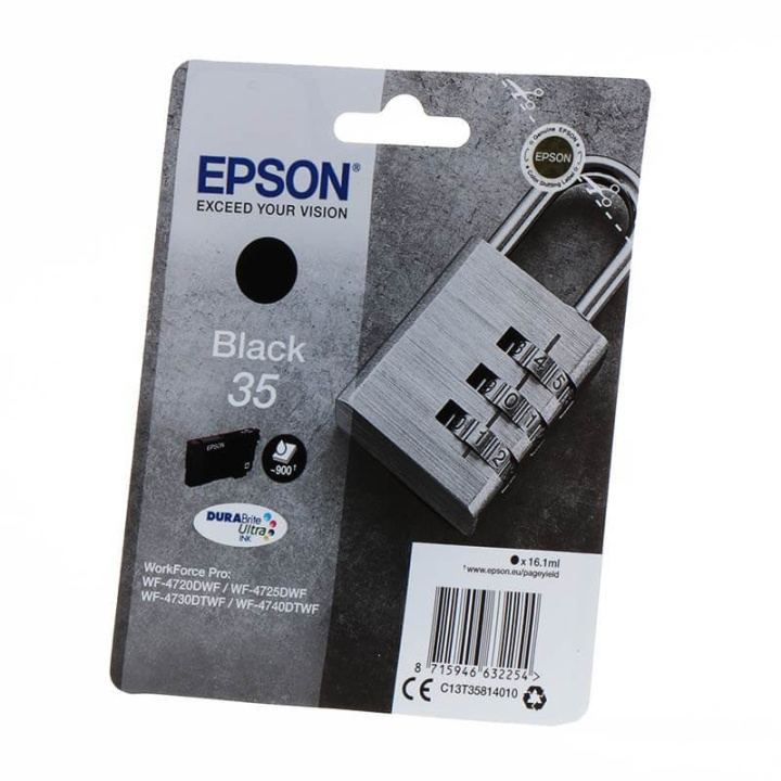 Ink C13T35814010 35 Black, Padlock in de groep COMPUTERS & RANDAPPARATUUR / Printers & Accessoires / Inkt & Toner / Inktpatronen / Epson bij TP E-commerce Nordic AB (C26835)