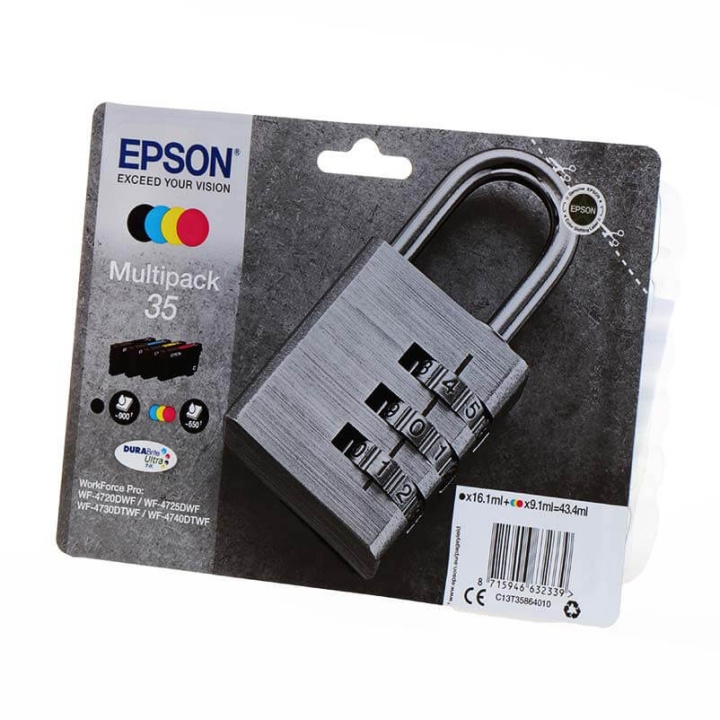 Ink C13T35864010 35 Multipack, Padlock in de groep COMPUTERS & RANDAPPARATUUR / Printers & Accessoires / Inkt & Toner / Inktpatronen / Epson bij TP E-commerce Nordic AB (C26836)