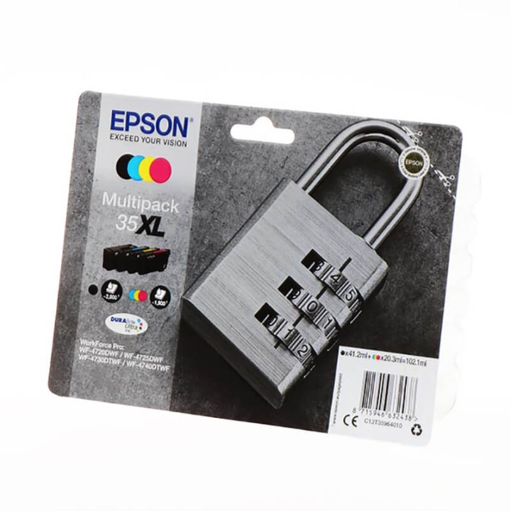 Ink C13T35964010 35XL Multipack, Padlock in de groep COMPUTERS & RANDAPPARATUUR / Printers & Accessoires / Inkt & Toner / Inktpatronen / Epson bij TP E-commerce Nordic AB (C26841)