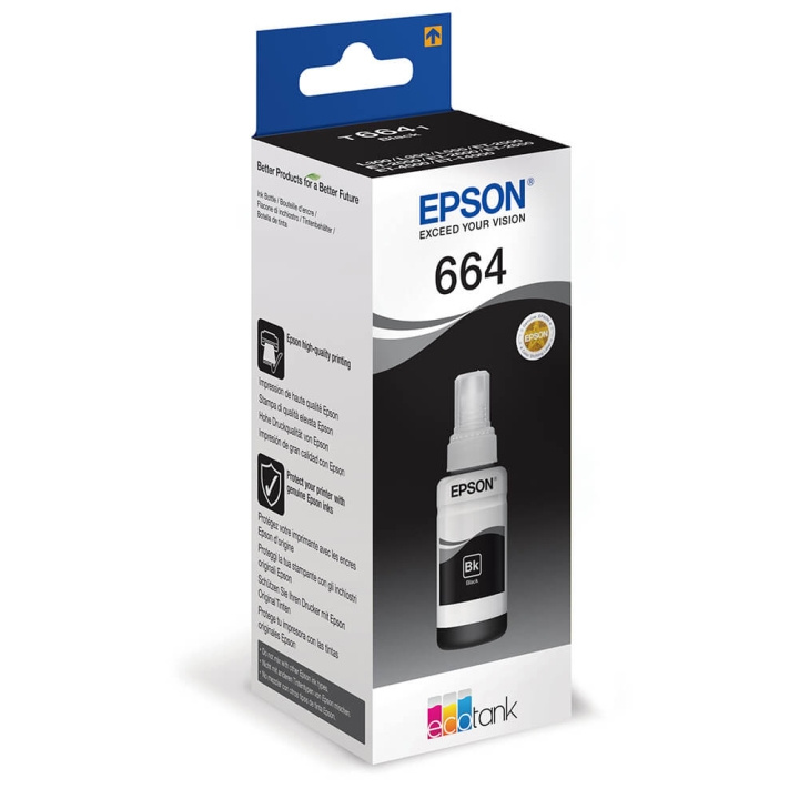 Ink C13T664140 664 Black Ecotank in de groep COMPUTERS & RANDAPPARATUUR / Printers & Accessoires / Inkt & Toner / Inktpatronen / Epson bij TP E-commerce Nordic AB (C26849)